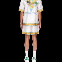 Afro Cubism Tennis Club Silk Shirt