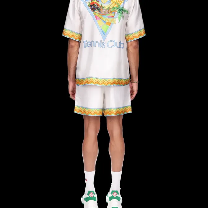 Afro Cubism Tennis Club Silk Shirt