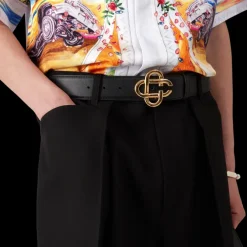 Black CC Logo Belt