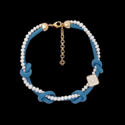 Blue Knotted Necklace