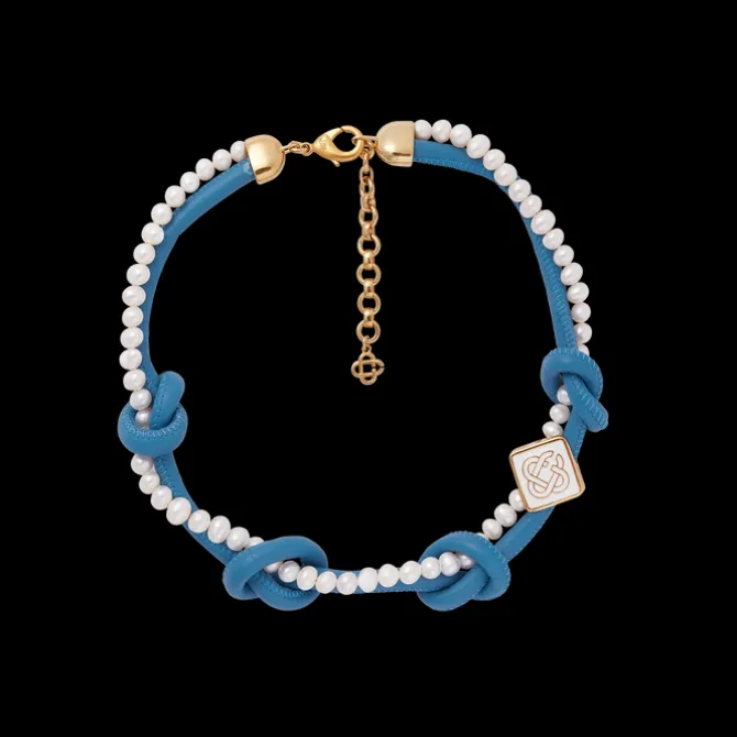 Blue Knotted Necklace
