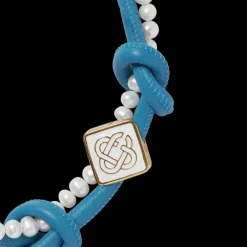 Blue Knotted Necklace