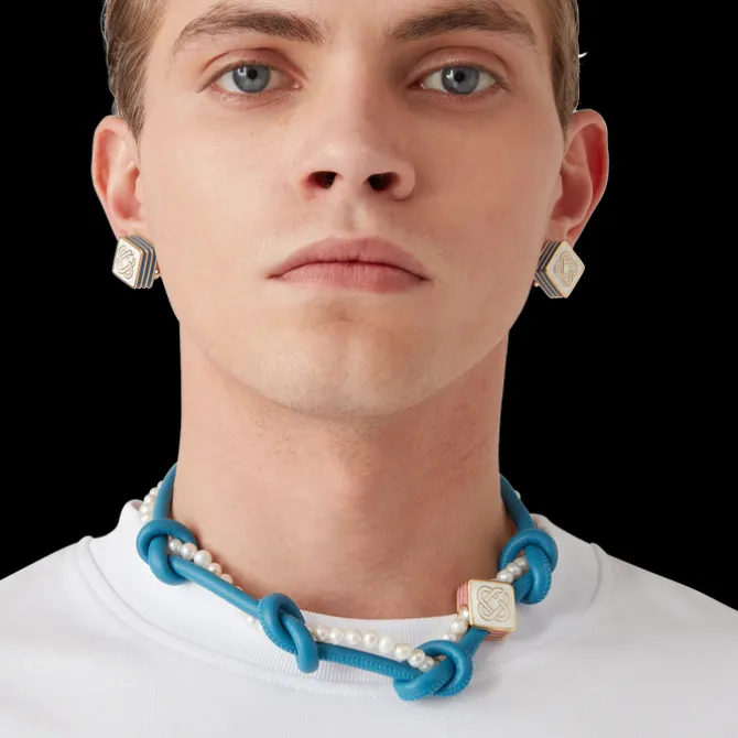 Blue Knotted Necklace