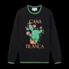 Cactus Et Orange Intarsia Sweater