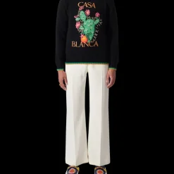 Cactus Et Orange Intarsia Sweater