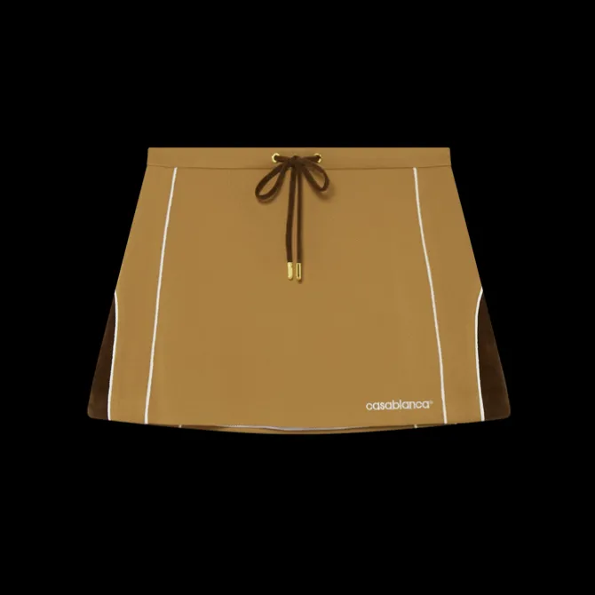 Chenille Panelled Mini Skirt