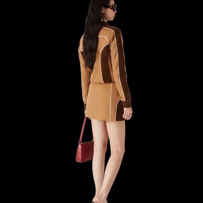 Chenille Panelled Mini Skirt