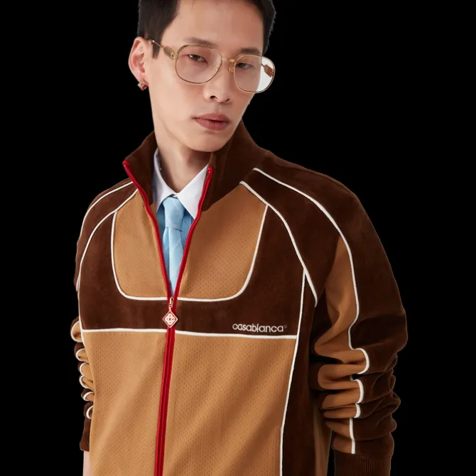 Chenille Panelled Track Jacket