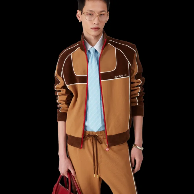 Chenille Panelled Track Jacket