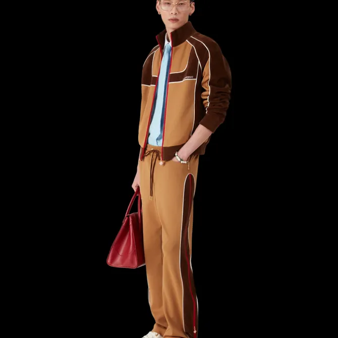 Chenille Panelled Track Pants