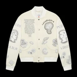 Chenille Patchwork Bomber Jacket