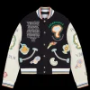 Chenille Patchwork Bomber Jacket