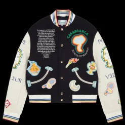 Chenille Patchwork Bomber Jacket