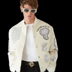 Chenille Patchwork Bomber Jacket