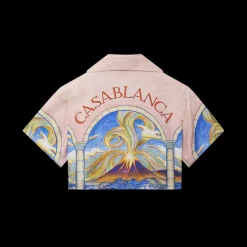 Chevaux Sauvages Cropped Silk Shirt