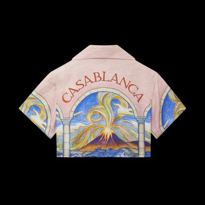 Chevaux Sauvages Cropped Silk Shirt