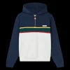 Colourblock Quarter Zip Hooded Sweatshirt
