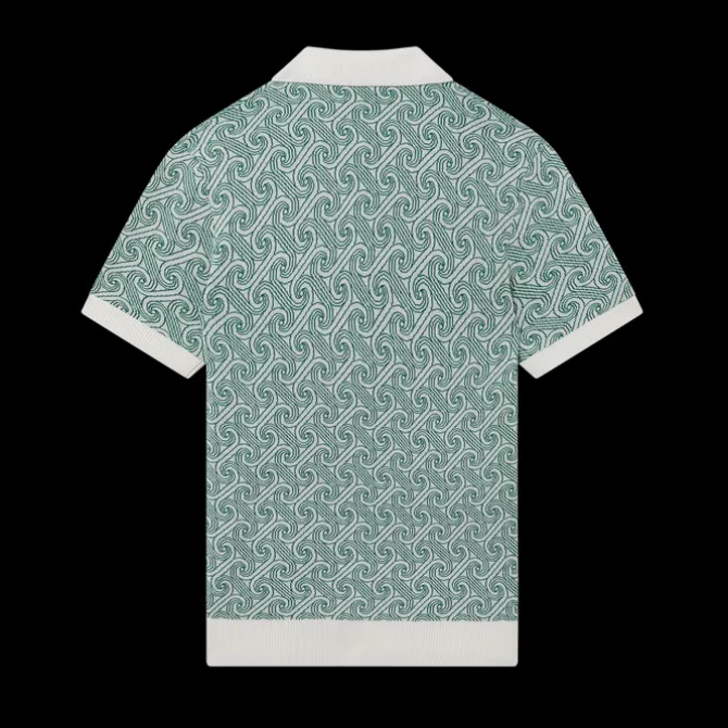 Column Jacquard Monogram Polo Shirt