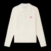 Column Knit Polo Shirt