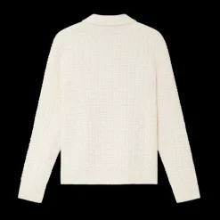 Column Knit Polo Shirt