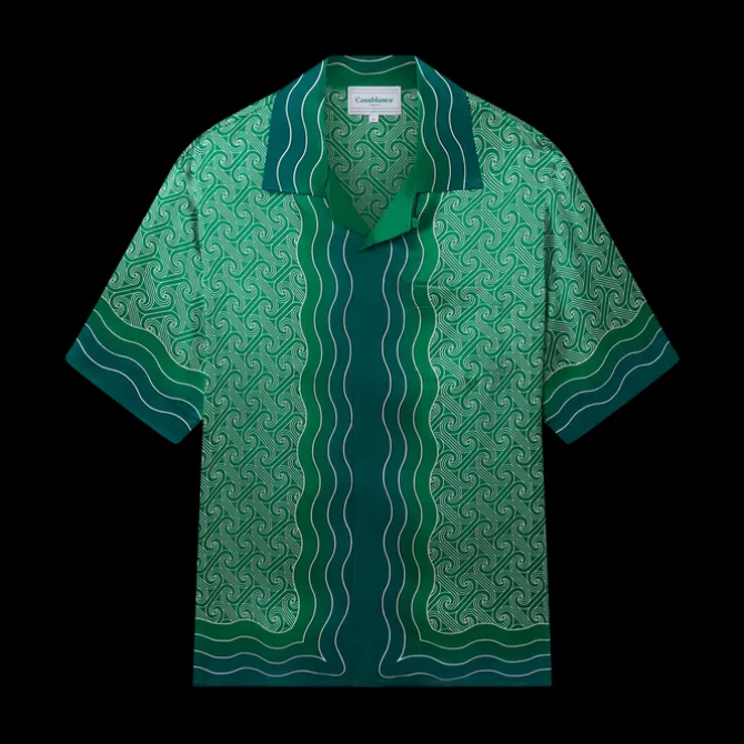 Column Monogram Silk Shirt
