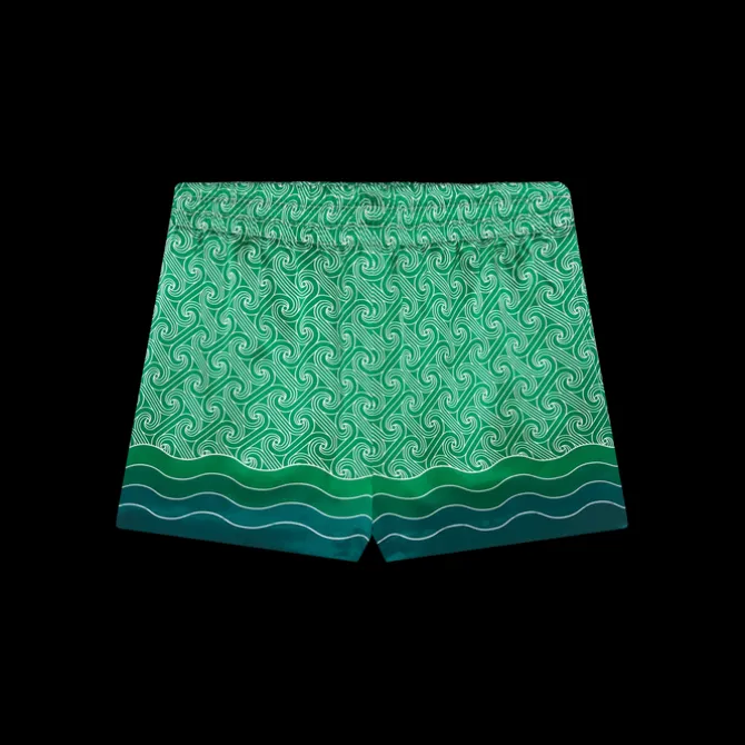 Column Monogram Silk Shorts