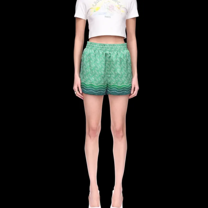 Column Monogram Silk Shorts