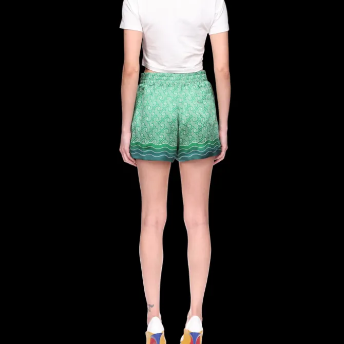 Column Monogram Silk Shorts