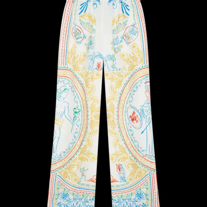 Crayon Vase Silk Trousers