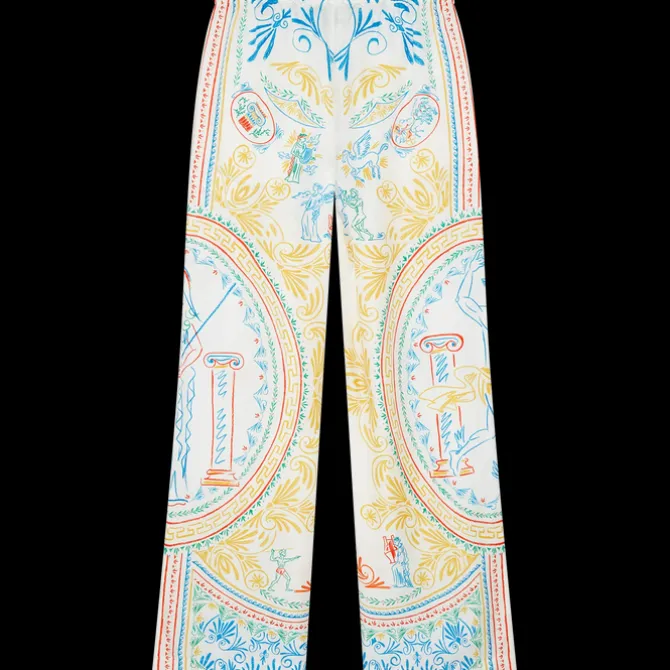Crayon Vase Silk Trousers