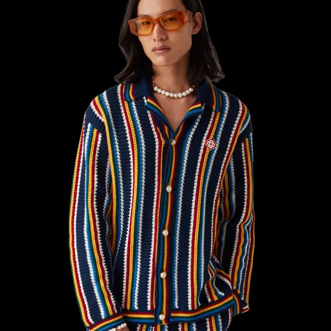 Crochet Stripe Shirt