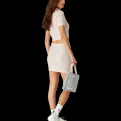 Crystal Monogram Knit Mini Skirt