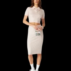Crystal Monogram Knit Polo Shirt