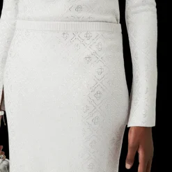 Crystal Monogram Knit Skirt
