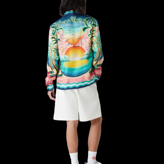 Danse De La Mer Long Sleeve Silk Shirt