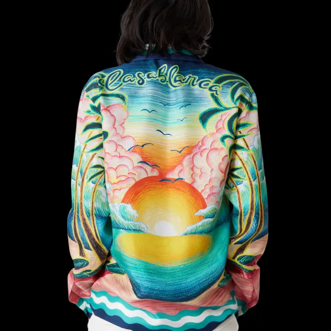 Danse De La Mer Long Sleeve Silk Shirt