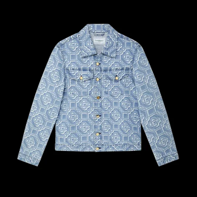 Denim Bleached Monogram Jacket