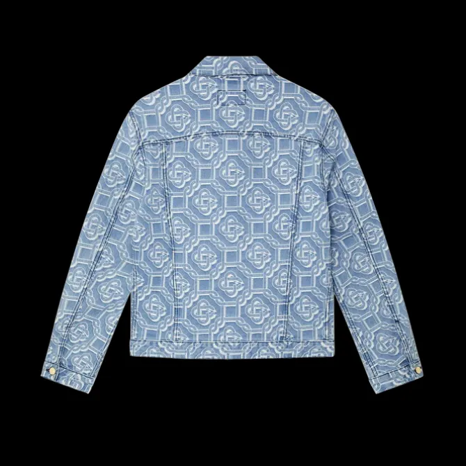 Denim Bleached Monogram Jacket