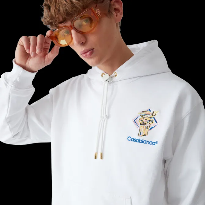 Diamond Column Hooded Sweatshirt