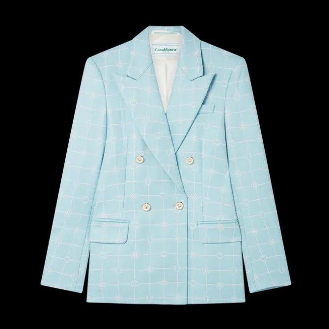 Double Breasted Jacquard Jacket