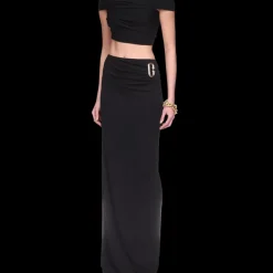 Draped Maxi Skirt