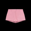 Embossed Leather Mini Shorts