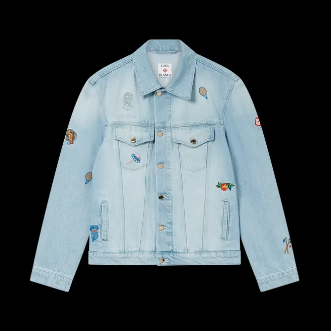 Embroidered Motif Denim Jacket