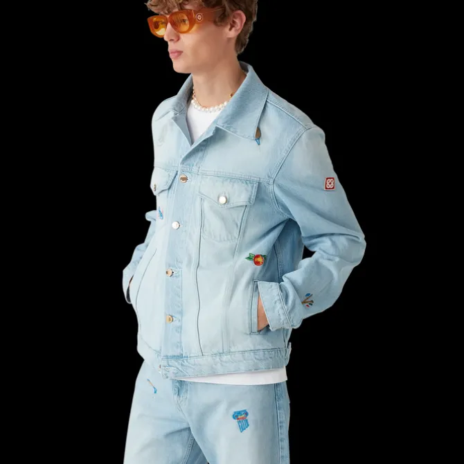 Embroidered Motif Denim Jacket
