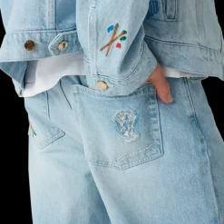 Embroidered Motif Jeans