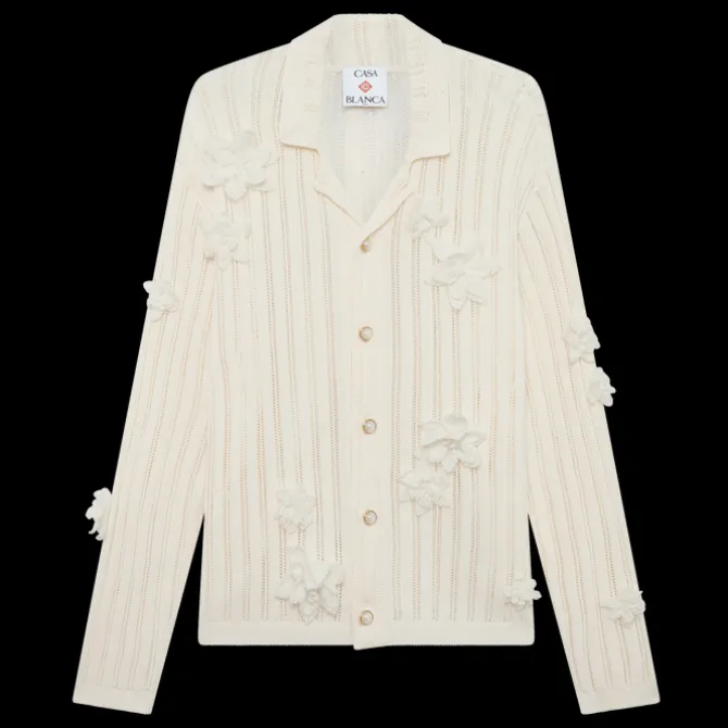 Flower Lace Knit Shirt