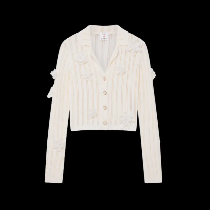 Flower Lace Knit Shirt