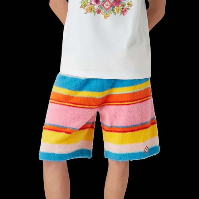Fluffy Stripe Oversized Shorts
