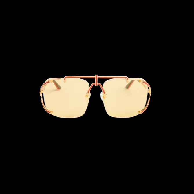 Gold & Red The Pilot Sunglasses