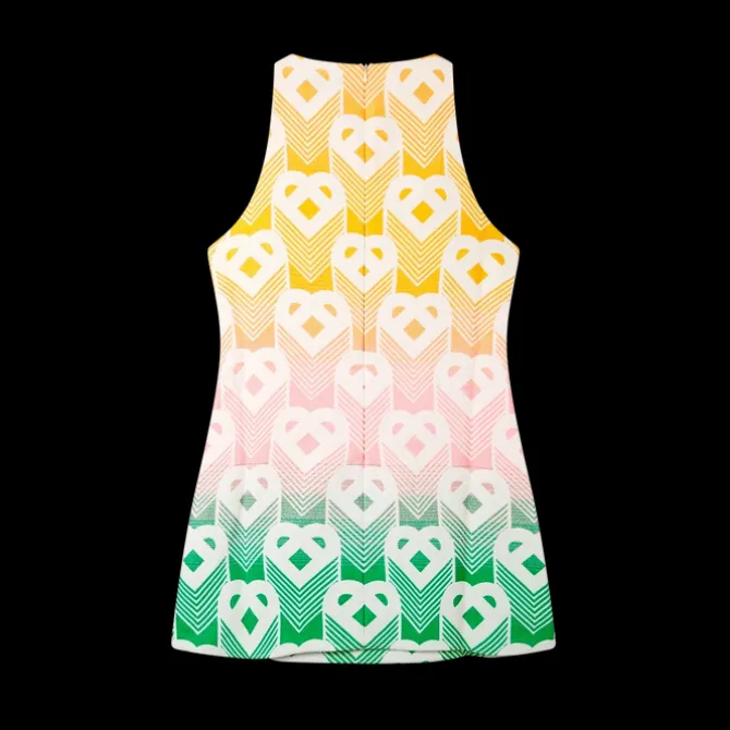 Gradient Heart Monogram Shift Dress